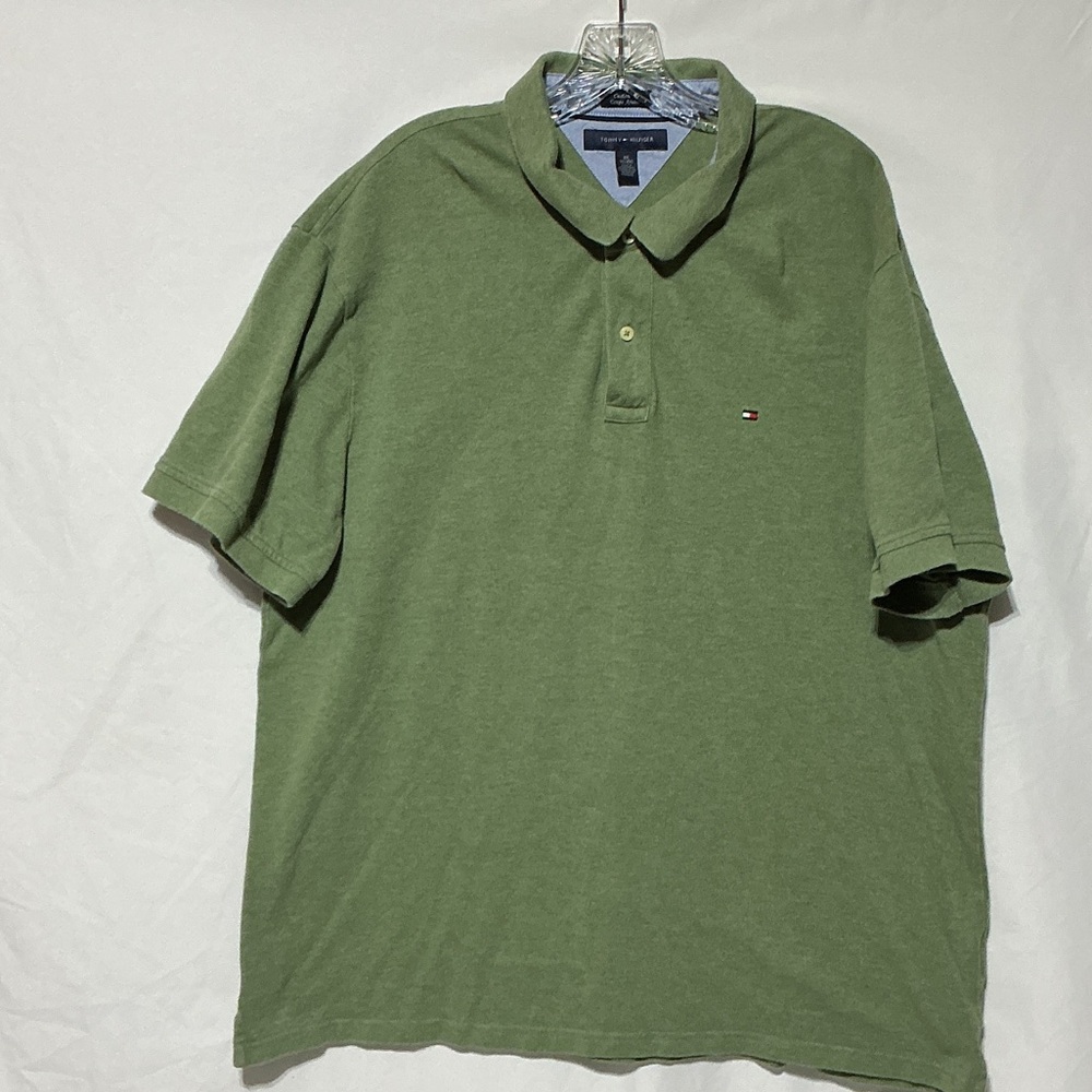Tommy Hilfiger Custom Fit Green Polo Shirt Sz XXL